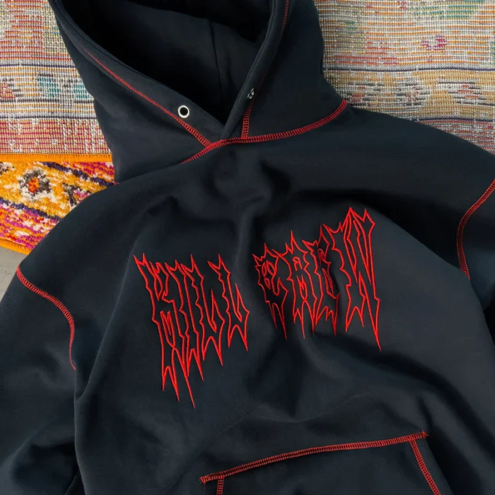 KILL CREW HEAVYWEIGHT LUX OUTSEAM HOODIE - BLACK / RED