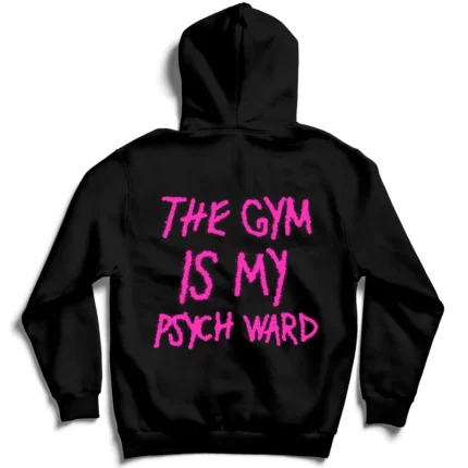 KILL CREW THE GYM IS MY PSYCH WARD HOODIE - PINK / BLACK
